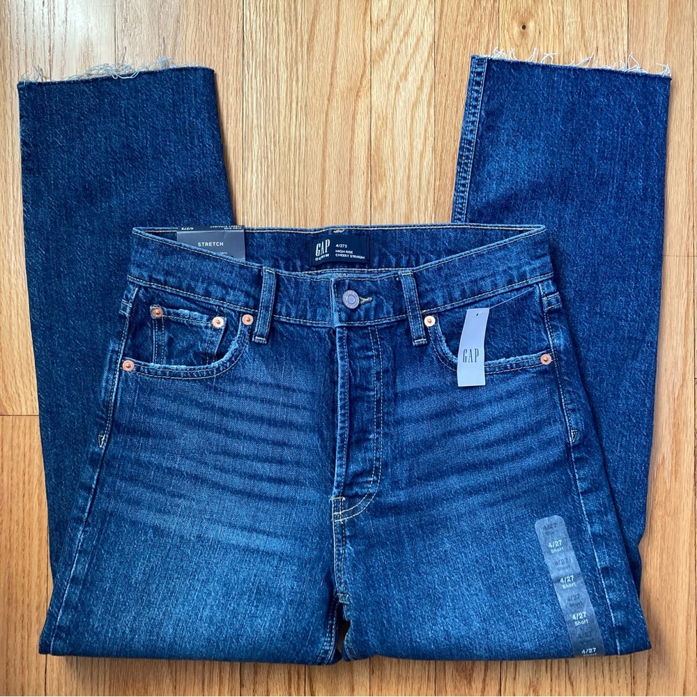 Gap high rise cheeky straight jeans
